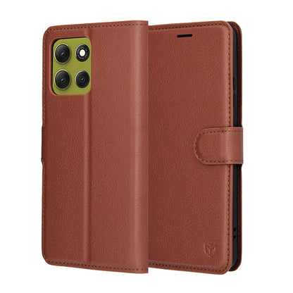Θήκη για Motorola Moto G86, Techsuit, Leather Folio, Καφέ