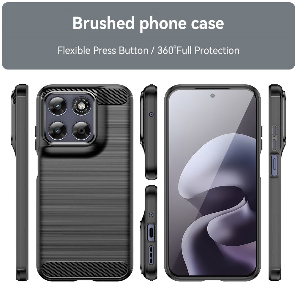 Θήκη για Motorola Moto G87, Techsuit, Carbon, Μαύρο