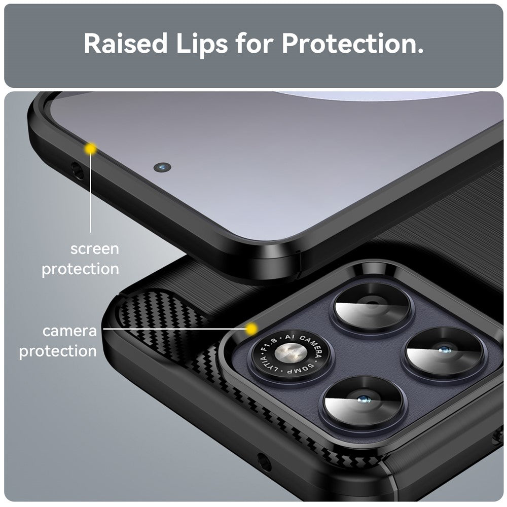 Θήκη για Motorola Moto G87, Techsuit, Carbon, Μαύρο