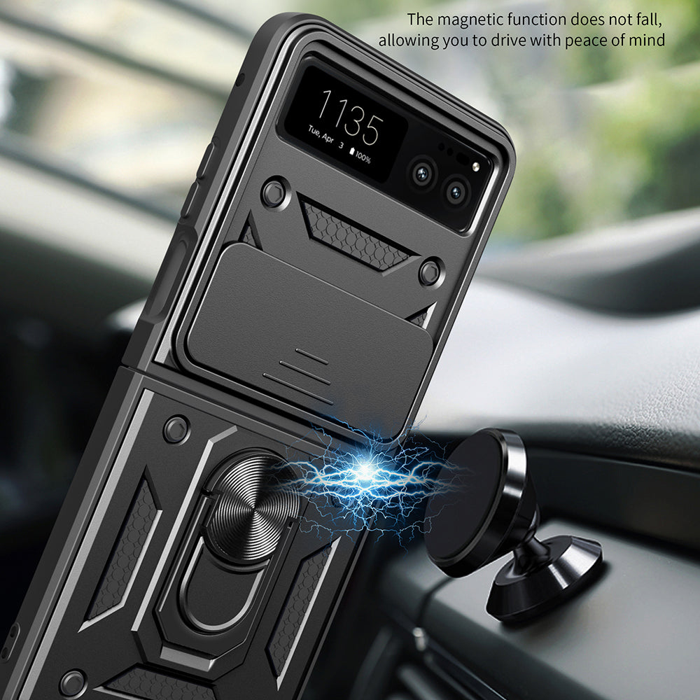 Θήκη για Motorola Razr 40, Techsuit, CamShield, Μαύρη