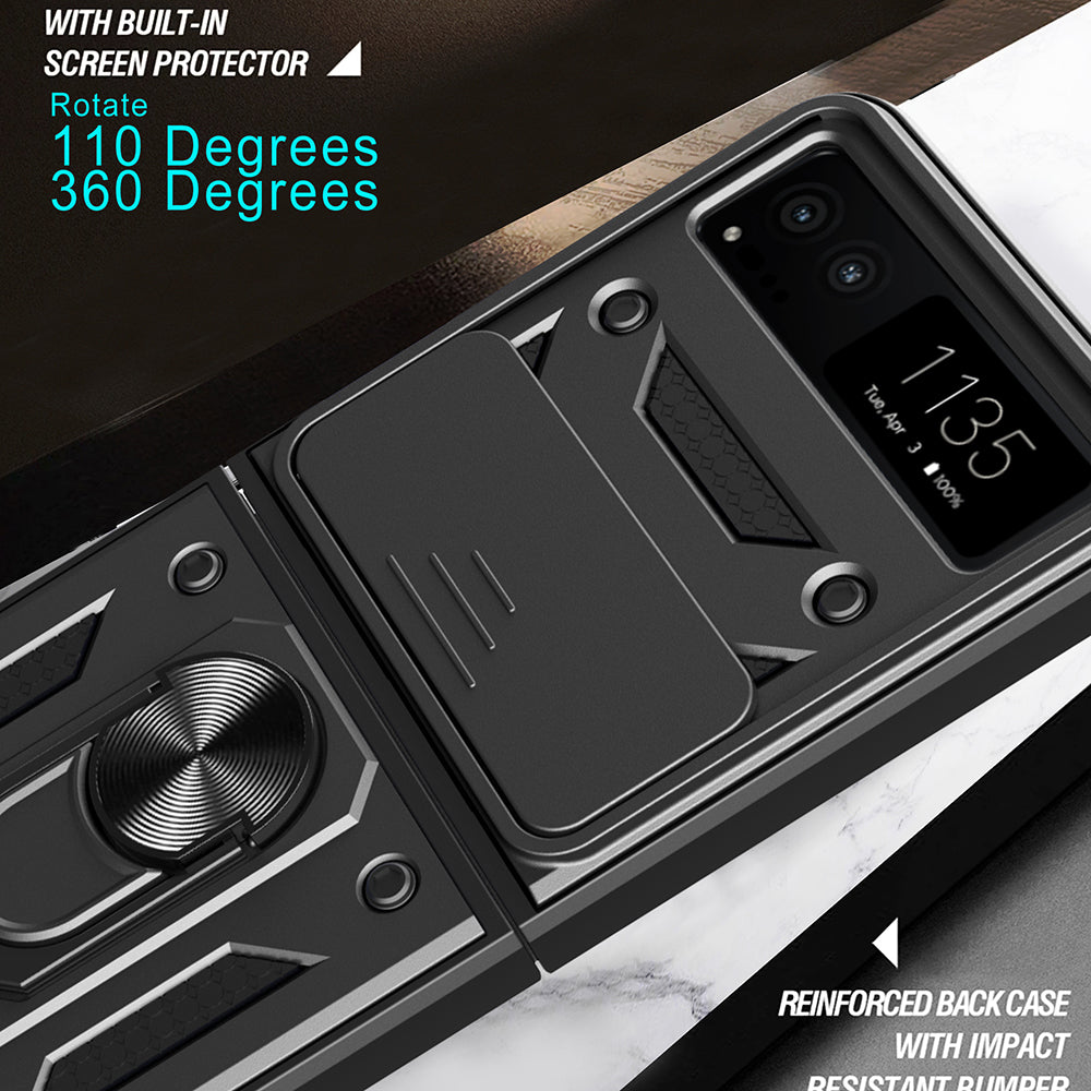 Θήκη για Motorola Razr 40, Techsuit, CamShield, Μαύρη