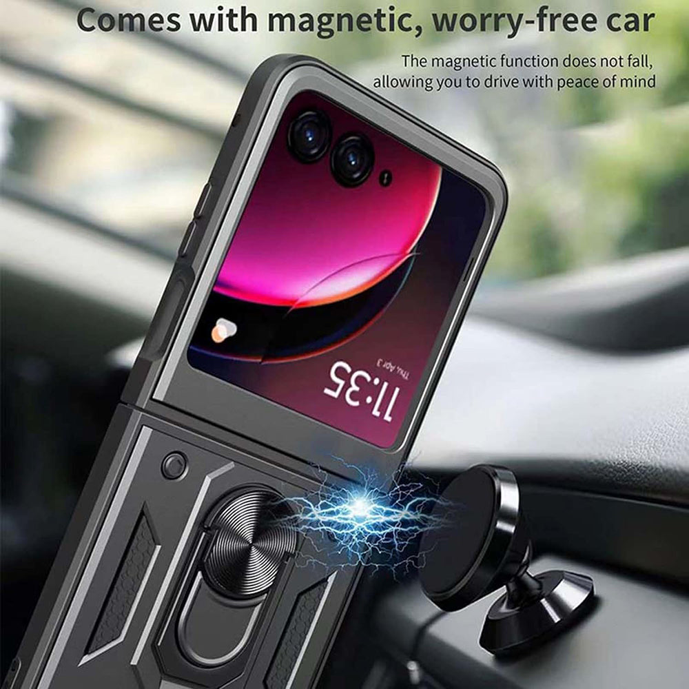Case for Motorola Razr 60 / Razr 50, Techsuit, CamShield, Black