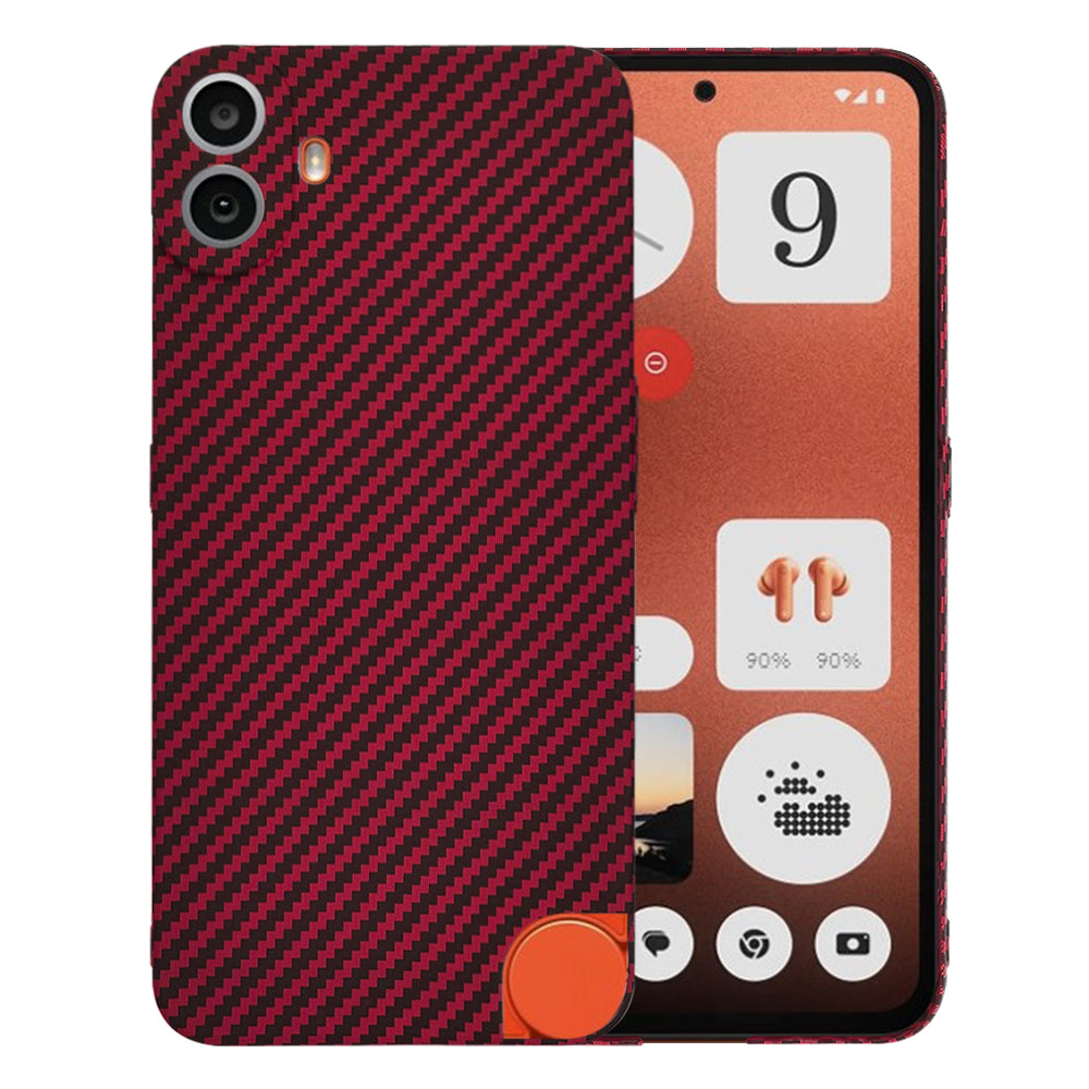 Case for Nothing CMF Phone 1, Techsuit, Carbonite FiberShell, Red