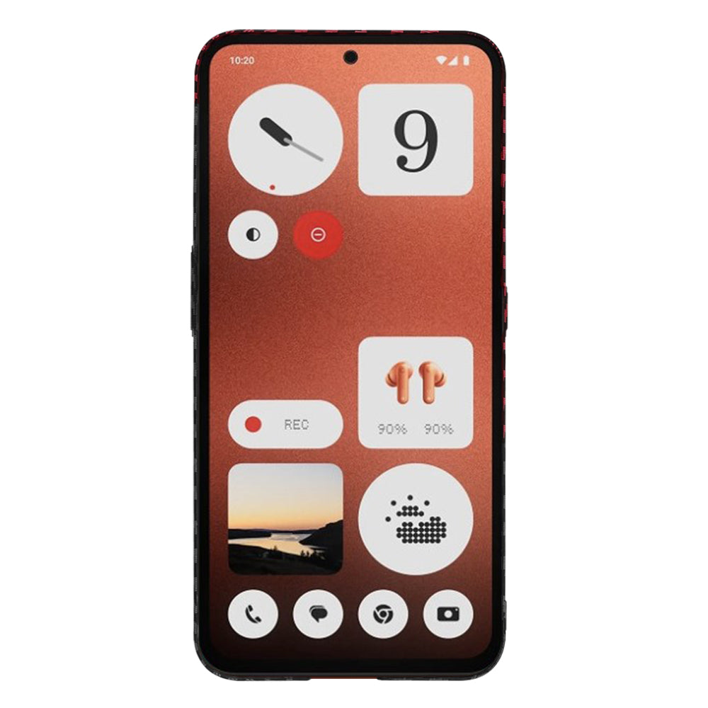 Case for Nothing CMF Phone 1, Techsuit, Carbonite FiberShell, Black Red