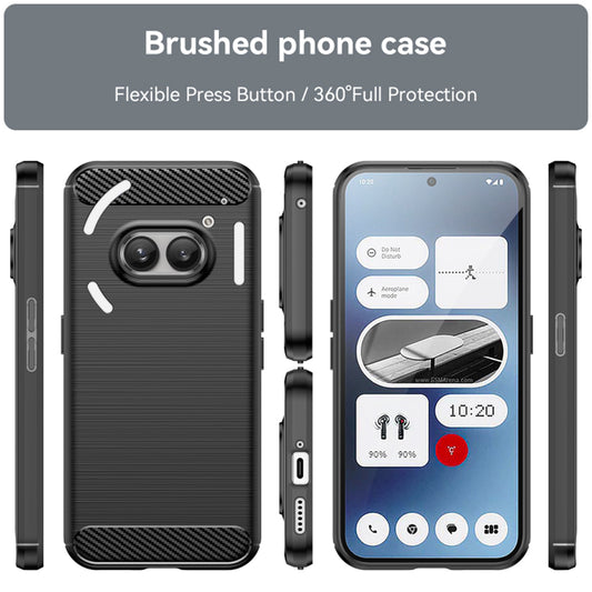 Θήκη για Nothing Phone (2a) Plus / Phone (2a), Techsuit, Carbon, Μαύρο