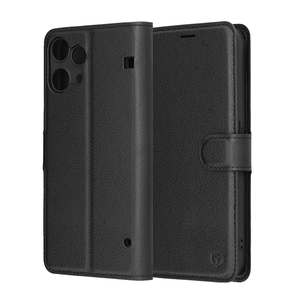 Θήκη για Nothing Phone (3a) Lite, Techsuit, Leather Folio, Μαύρη