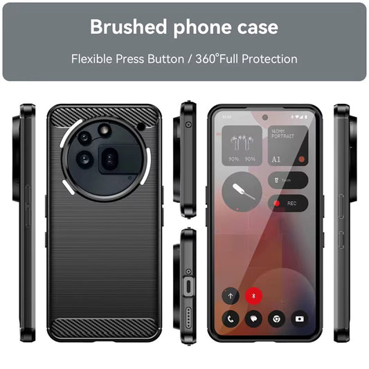 Θήκη για Nothing Phone (3a) Pro, Techsuit, Carbon, Μαύρο