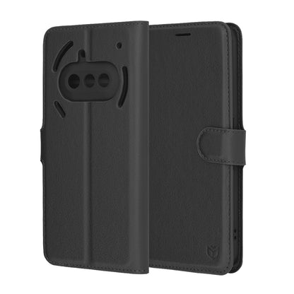Θήκη για Nothing Phone (3a), Techsuit, Leather Folio, Μαύρη