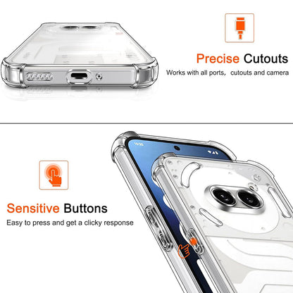 Θήκη για Nothing Phone (3a), Techsuit, Ανθεκτική σε Κρούσεις Διαφανής, Διάφανη