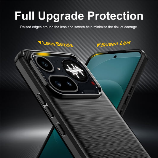 Θήκη για Nothing Phone (4a) Pro, Techsuit, Καρμπόν, Μαύρη