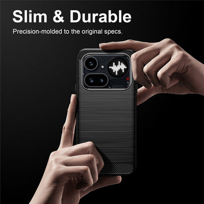 Θήκη για Nothing Phone (4a) Pro, Techsuit, Καρμπόν, Μαύρη