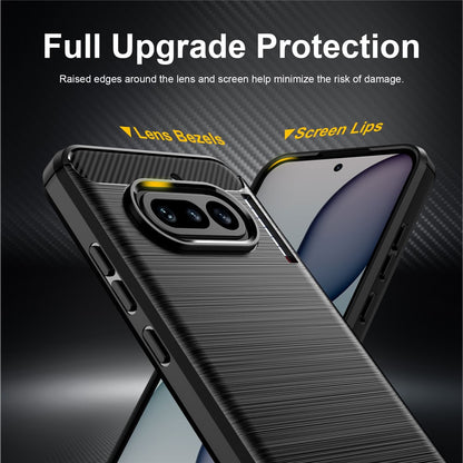 Θήκη για Nothing Phone (4a), Techsuit, Καρμπόν, Μαύρη