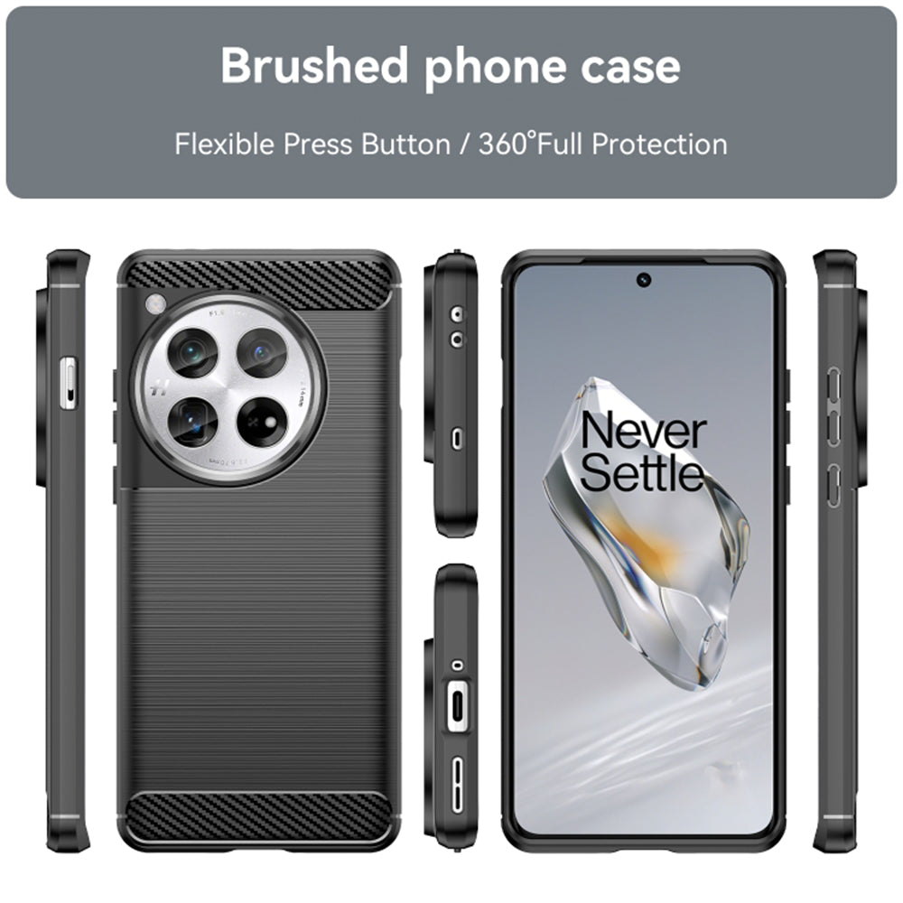 Θήκη για OnePlus 12, Techsuit, Carbon, Μαύρη