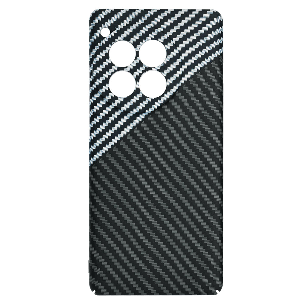 Case for OnePlus 12R, Techsuit, Carbonite FiberShell, Black Gray