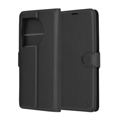 Θήκη για OnePlus 12R, Techsuit, Leather Folio, Μαύρη