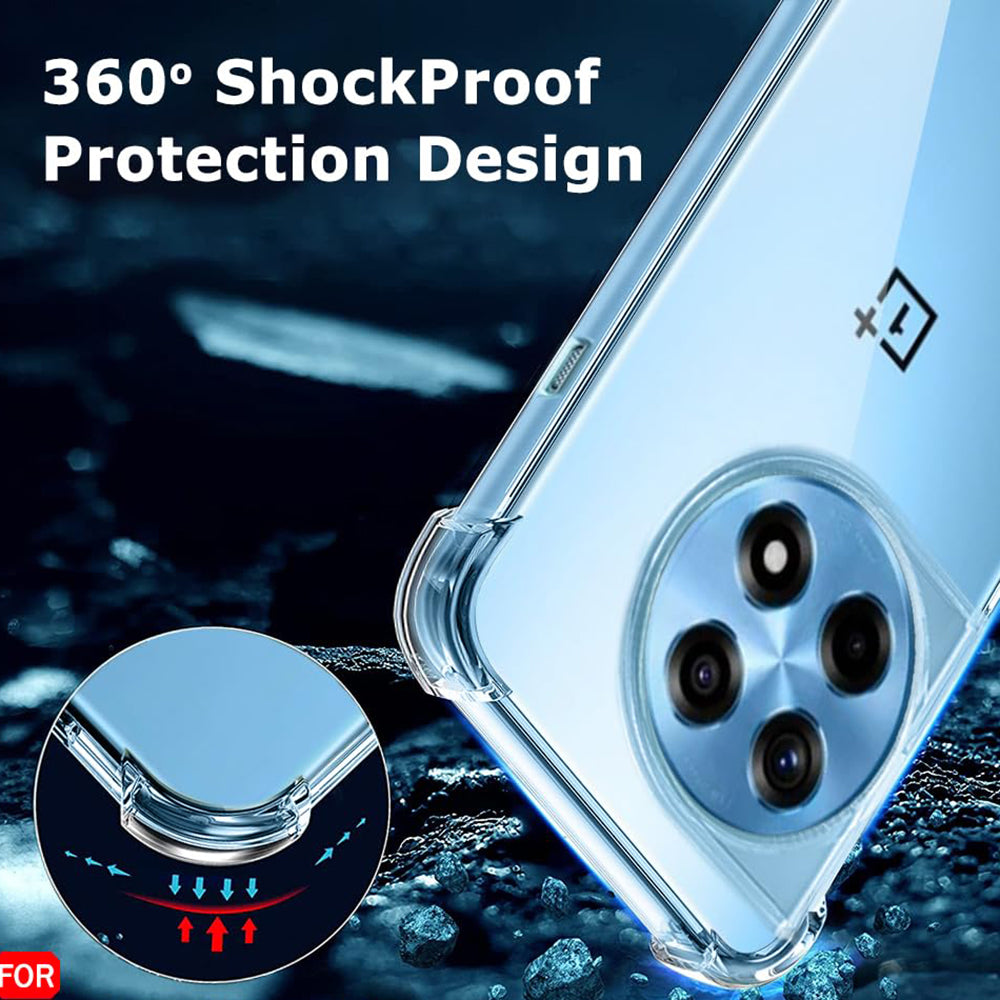 Θήκη για OnePlus 12R, Techsuit, Ανθεκτική σε Κρούσεις Διαφανής, Διάφανη