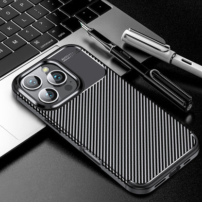 Case for OnePlus 13R, Techsuit, CarbonFiber, Black