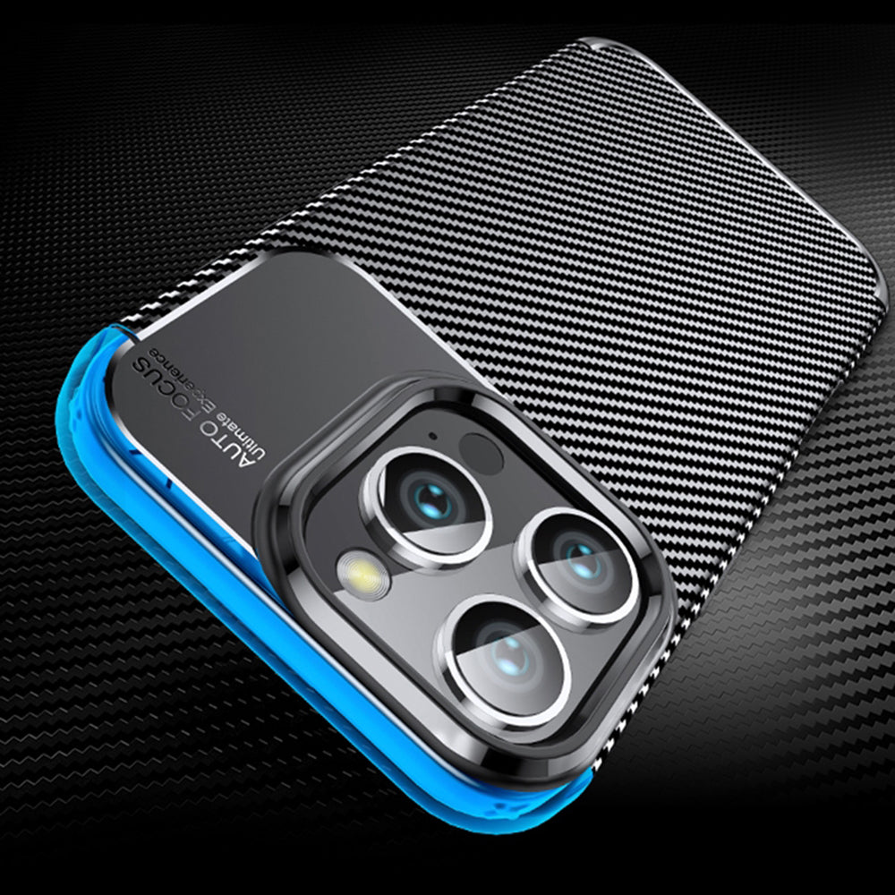 Case for OnePlus 13R, Techsuit, CarbonFiber, Black