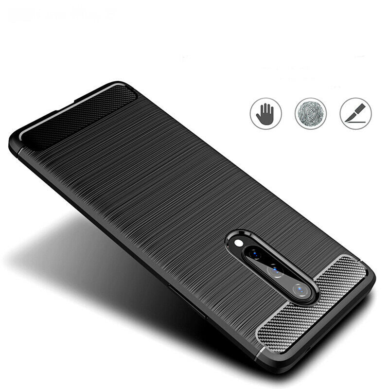 Θήκη για OnePlus 8, Techsuit, Carbon, Μαύρη