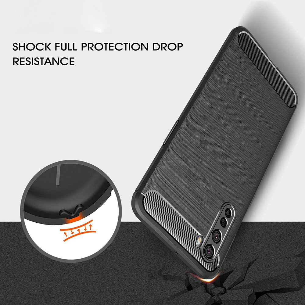 Θήκη για OnePlus Nord, Techsuit, Carbon, Μαύρο