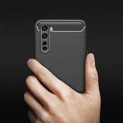 Θήκη για OnePlus Nord, Techsuit, Carbon, Μαύρο