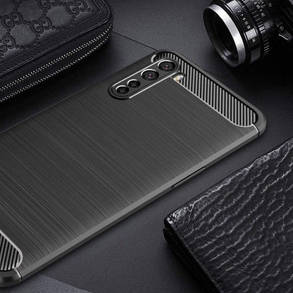 Θήκη για OnePlus Nord, Techsuit, Carbon, Μαύρο