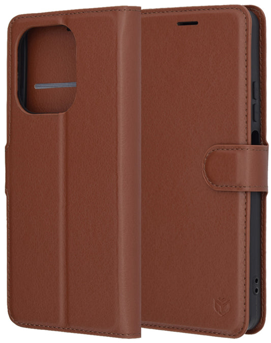 Θήκη για Oppo A5 Pro 4G / A5 Pro, Techsuit, Δερμάτινο Φύλλο, Καφέ