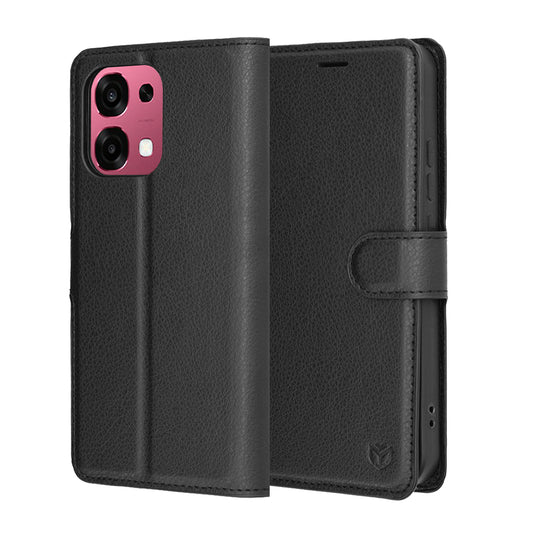 Θήκη για Oppo A6 Pro 5G / A6 Pro 4G, Techsuit, Leather Folio, Μαύρη