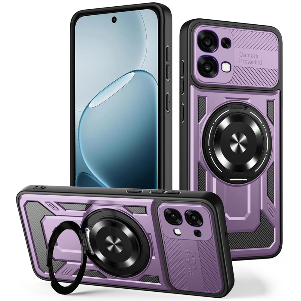 Case for Oppo A6 Pro 5G / A6 Pro 4G, Techsuit, RuggedCam, Purple