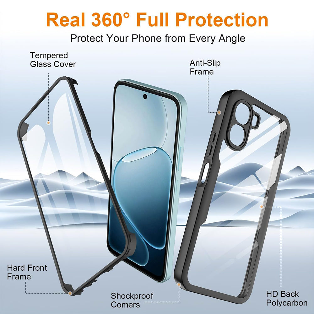 Θήκη για Oppo A6k 4G / A6x 4G / A6x, Techsuit, ColorVerse 360, Μαύρο
