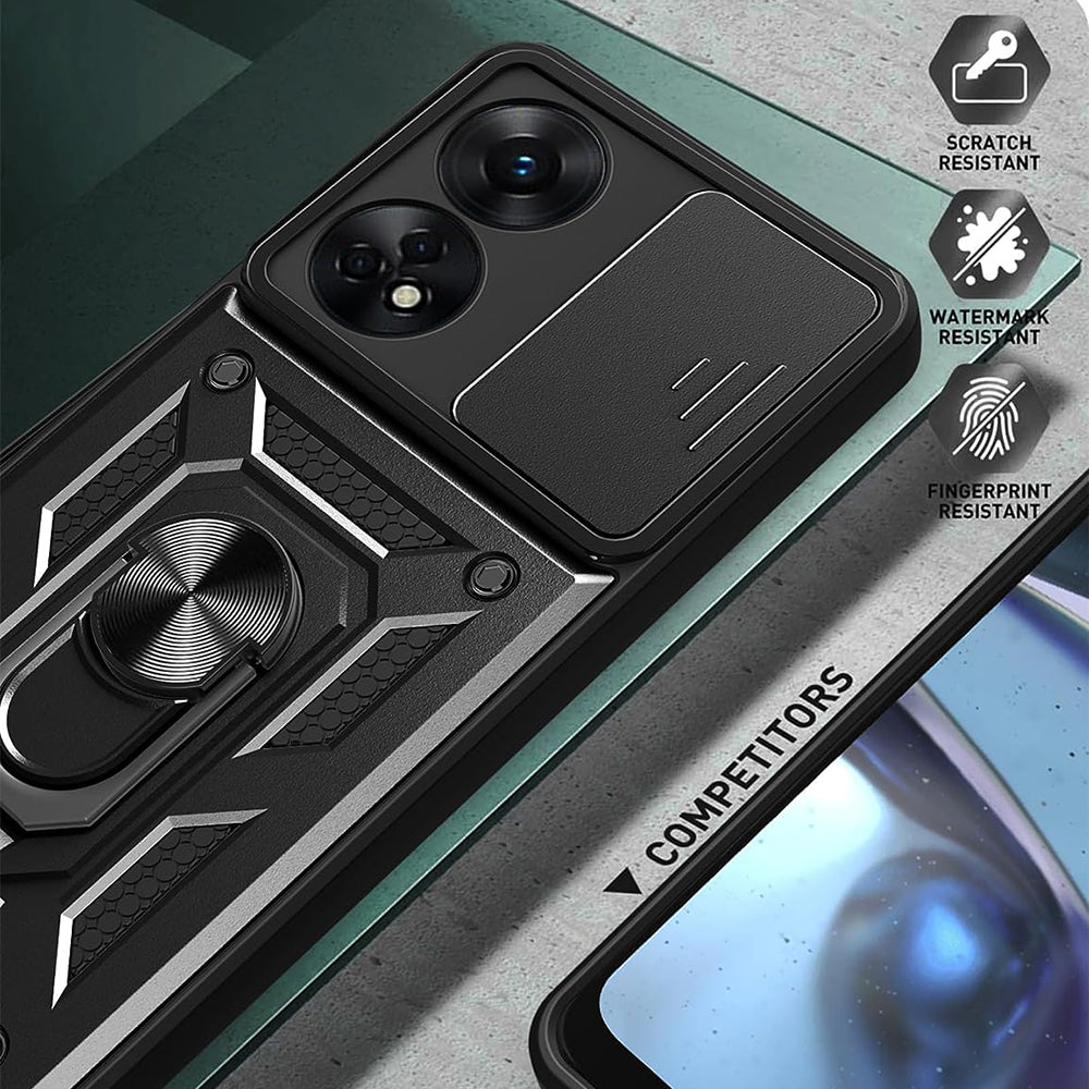 Θήκη για Oppo A98, Techsuit, CamShield, Μαύρη
