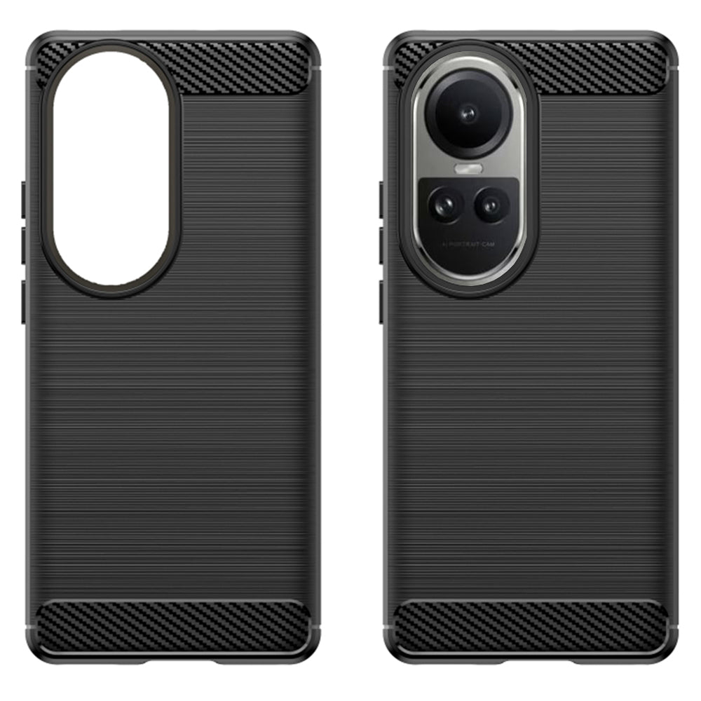 Θήκη για Oppo Reno10 / Reno10 Pro, Techsuit, Carbon, Μαύρο
