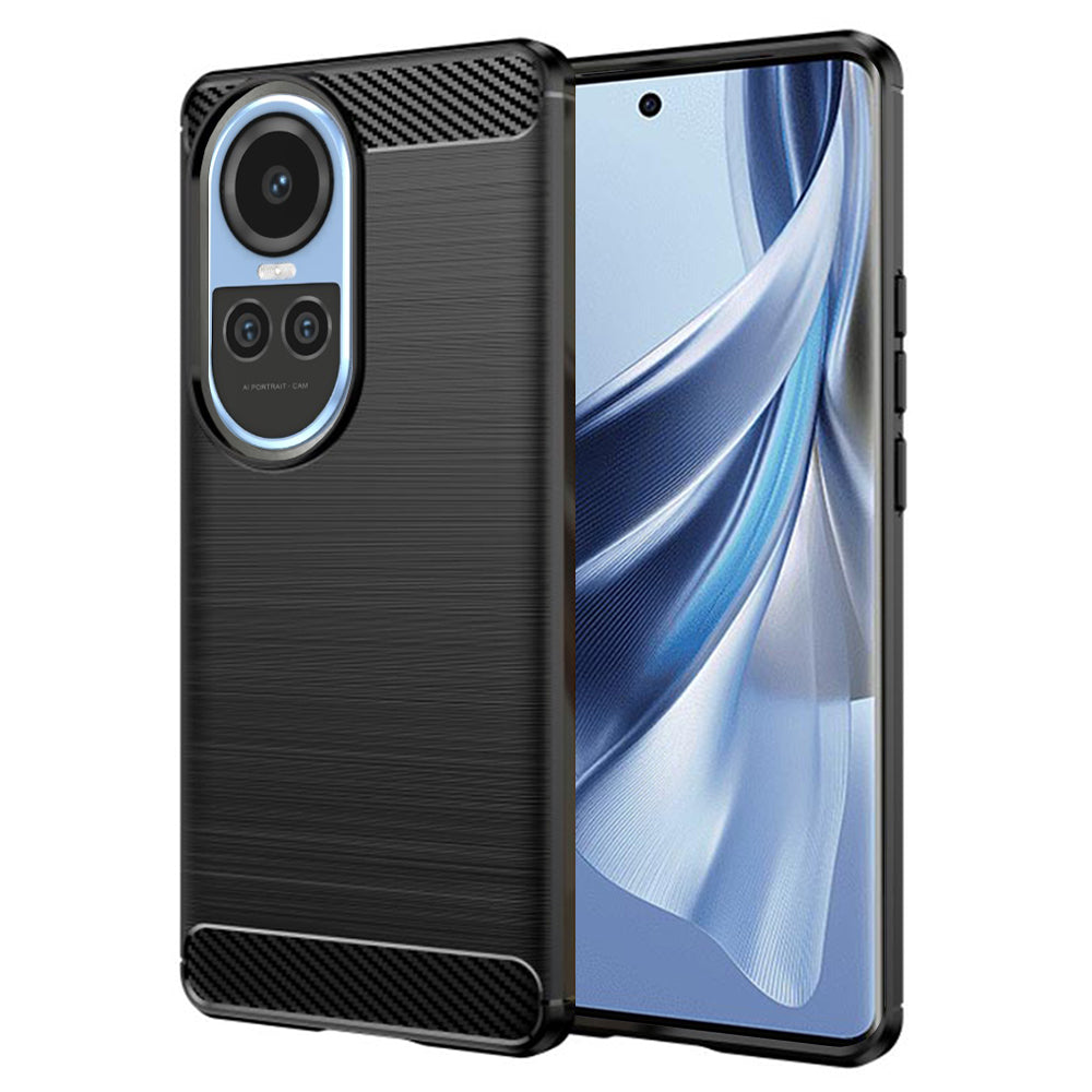 Θήκη για Oppo Reno10 / Reno10 Pro, Techsuit, Carbon, Μαύρο