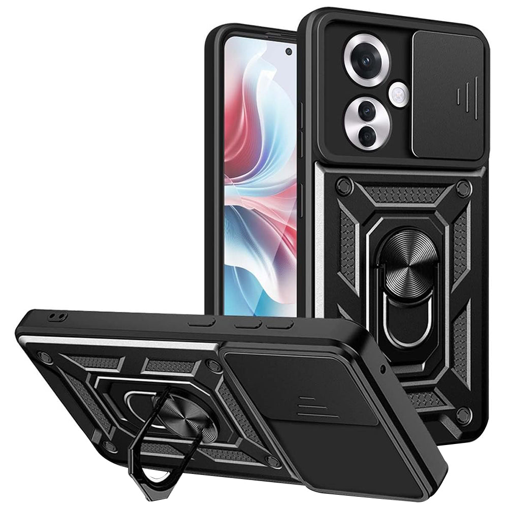 Case for Oppo Reno11 F, Techsuit, CamShield, Black