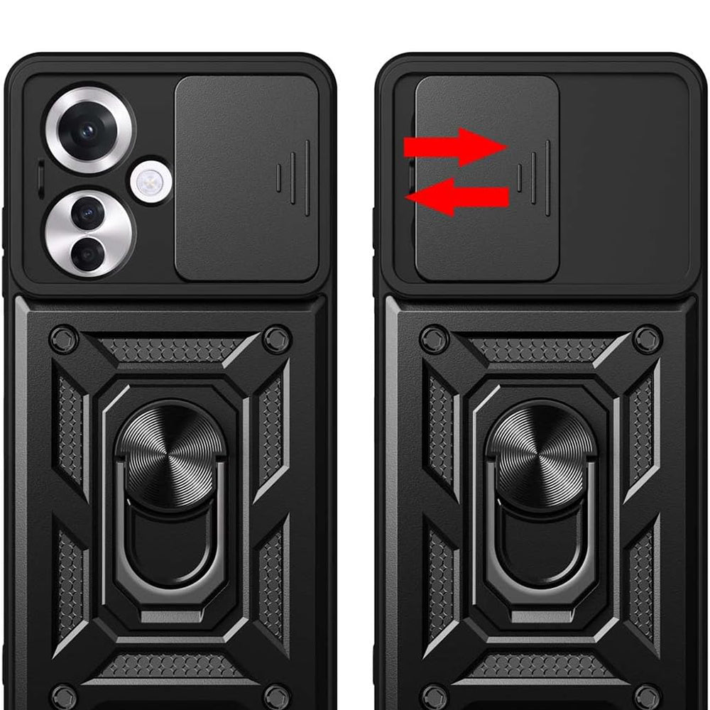 Case for Oppo Reno11 F, Techsuit, CamShield, Black