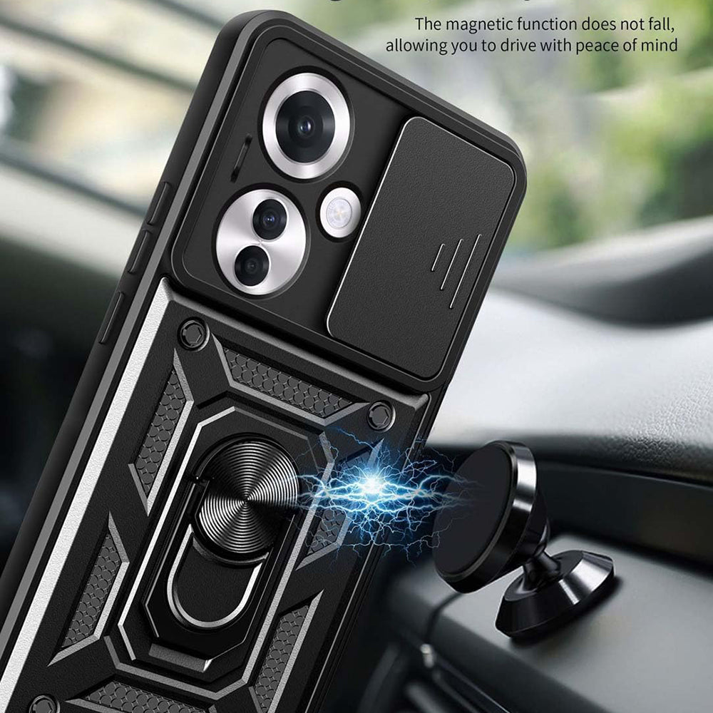 Case for Oppo Reno11 F, Techsuit, CamShield, Black