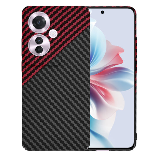 Θήκη για Oppo Reno11 F, Techsuit, Carbonite FiberShell, Μαύρο Κόκκινο