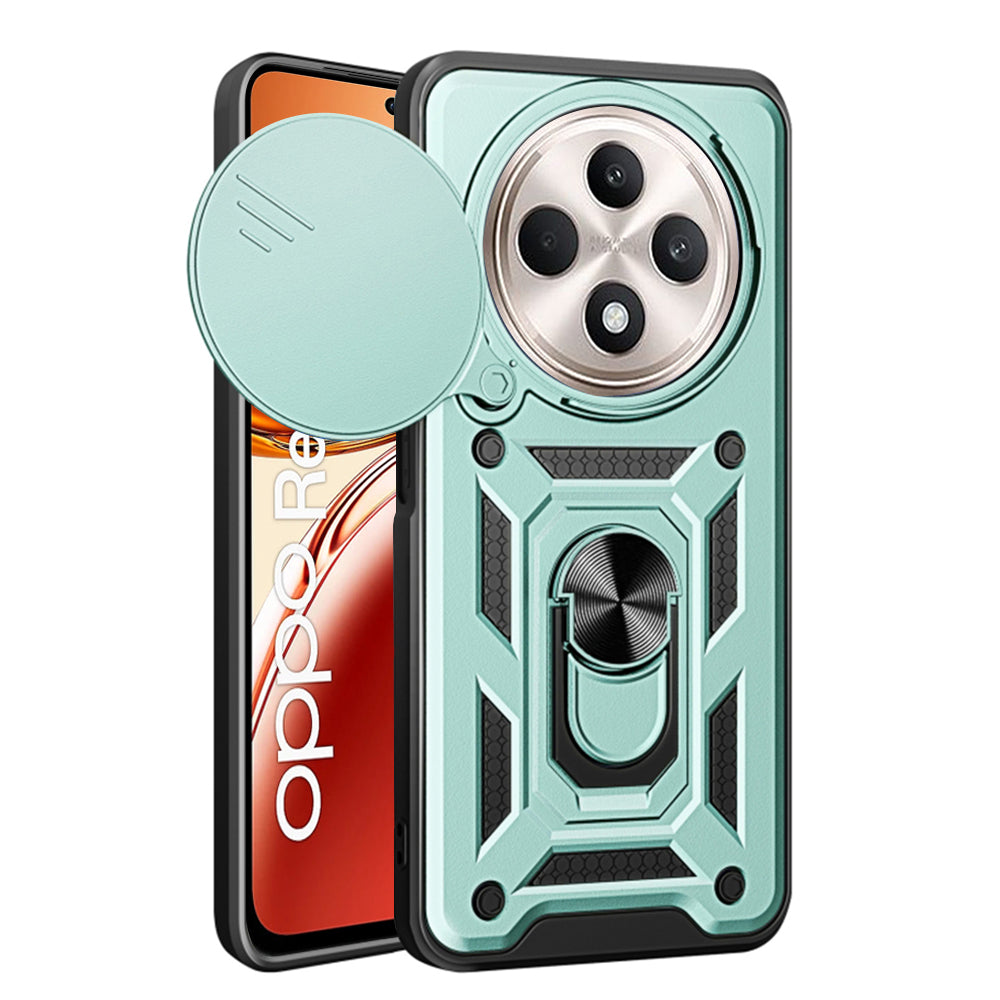 Θήκη για Oppo Reno12 FS 5G / Reno12 FS 4G / Reno12 F 4G / Reno12 F, Techsuit, CamShield, Πράσινο