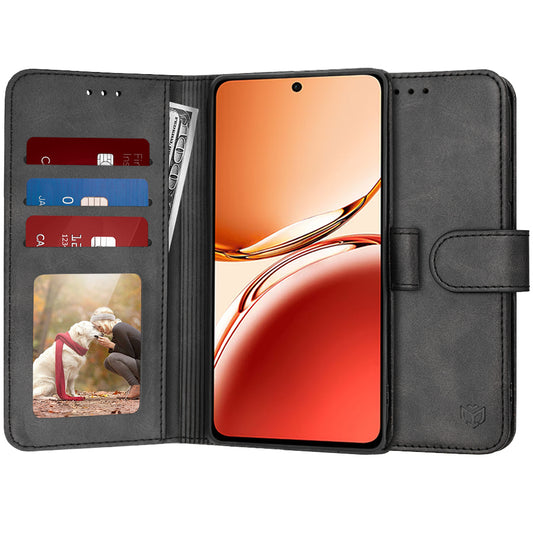 Θήκη για Oppo Reno12 FS 5G / Reno12 FS 4G / Reno12 F 4G / Reno12 F, Techsuit, Diary Book, Μαύρο