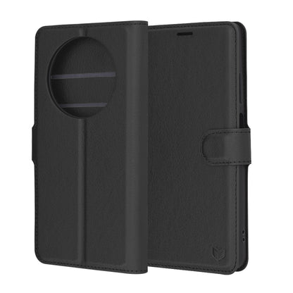Case for Oppo Reno12 FS 5G / Reno12 FS 4G / Reno12 F 4G / Reno12 F, Techsuit, Leather Folio, Black