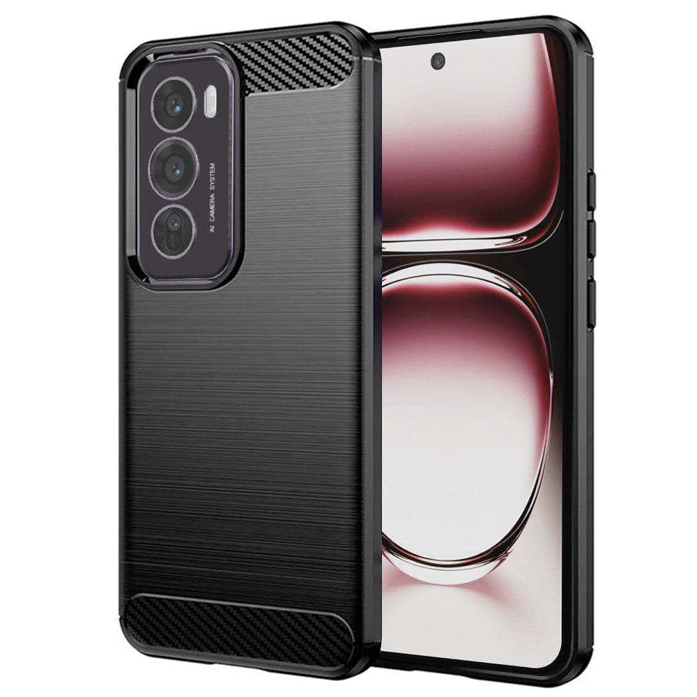 Θήκη για Oppo Reno12 Pro, Techsuit, Carbon, Μαύρο
