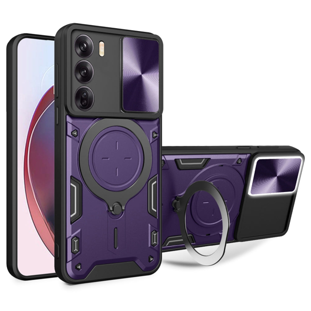 Θήκη για Oppo Reno12, Techsuit, CamGuard Pro, Μωβ
