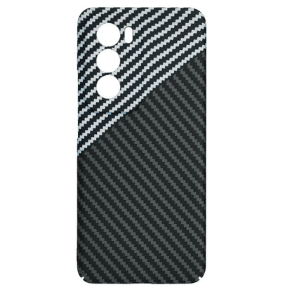 Case for Oppo Reno12, Techsuit, Carbonite FiberShell, Black Gray