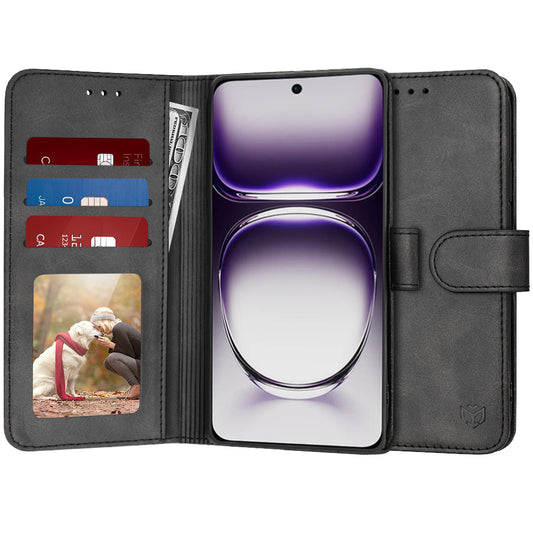 Θήκη για Oppo Reno12, Techsuit, Diary Book, Μαύρη