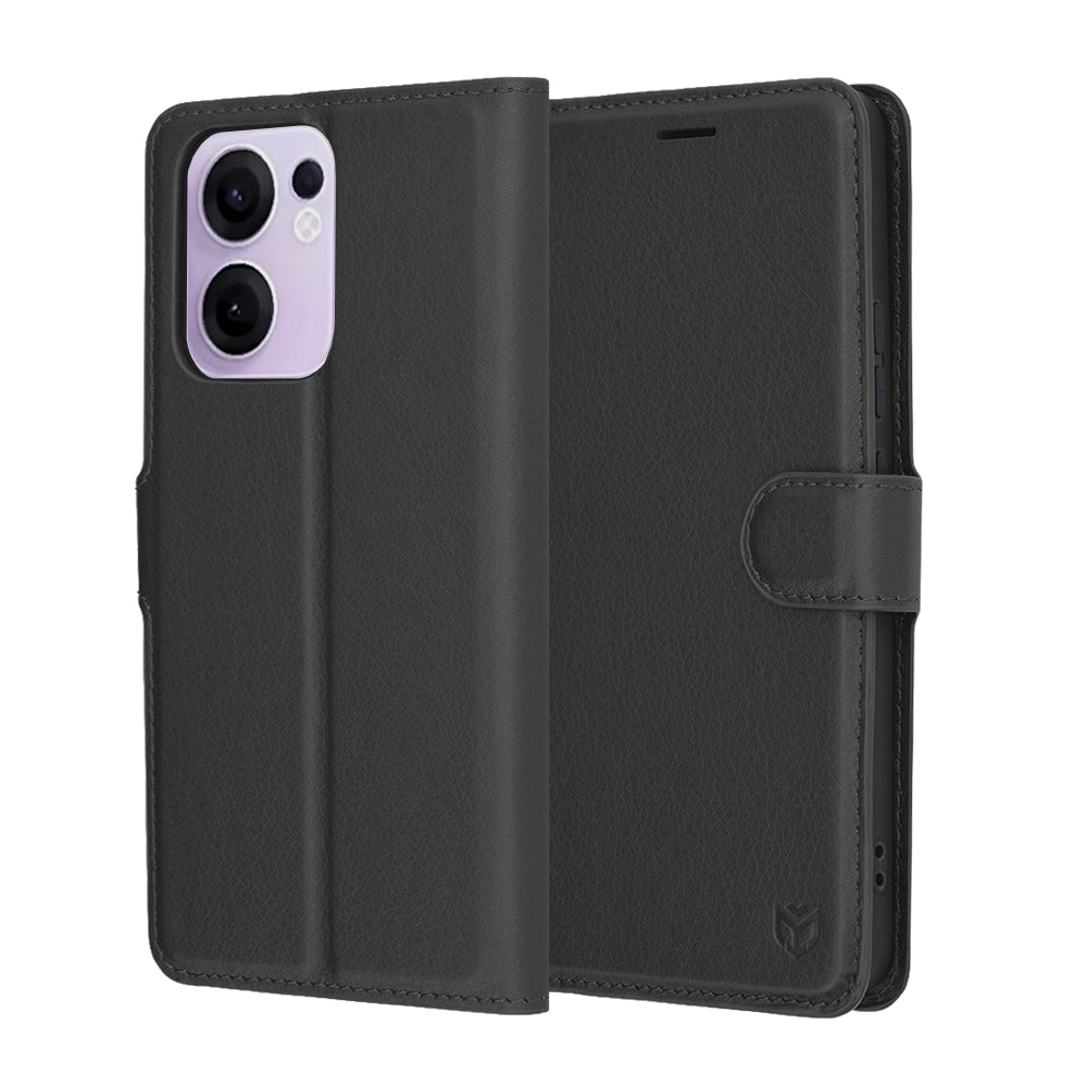 Θήκη για Oppo Reno13 FS 5G / Reno13 F 4G / Reno13 F, Techsuit, Δερμάτινο Φολιο, Μαύρο