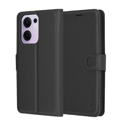 Θήκη για Oppo Reno13 FS 5G / Reno13 F 4G / Reno13 F, Techsuit, Δερμάτινο Φολιο, Μαύρο