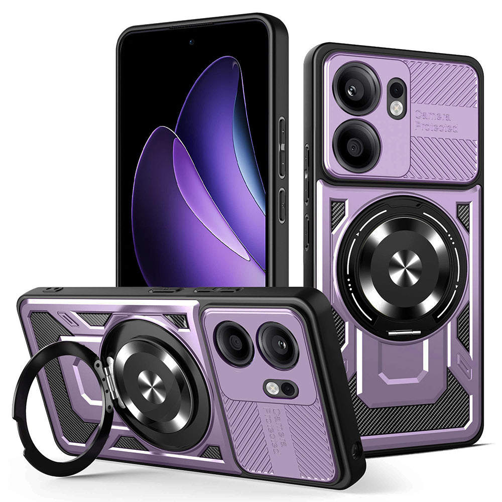 Θήκη για Oppo Reno13 FS 5G / Reno13 F 4G / Reno13 F, Techsuit, RuggedCam, Μωβ