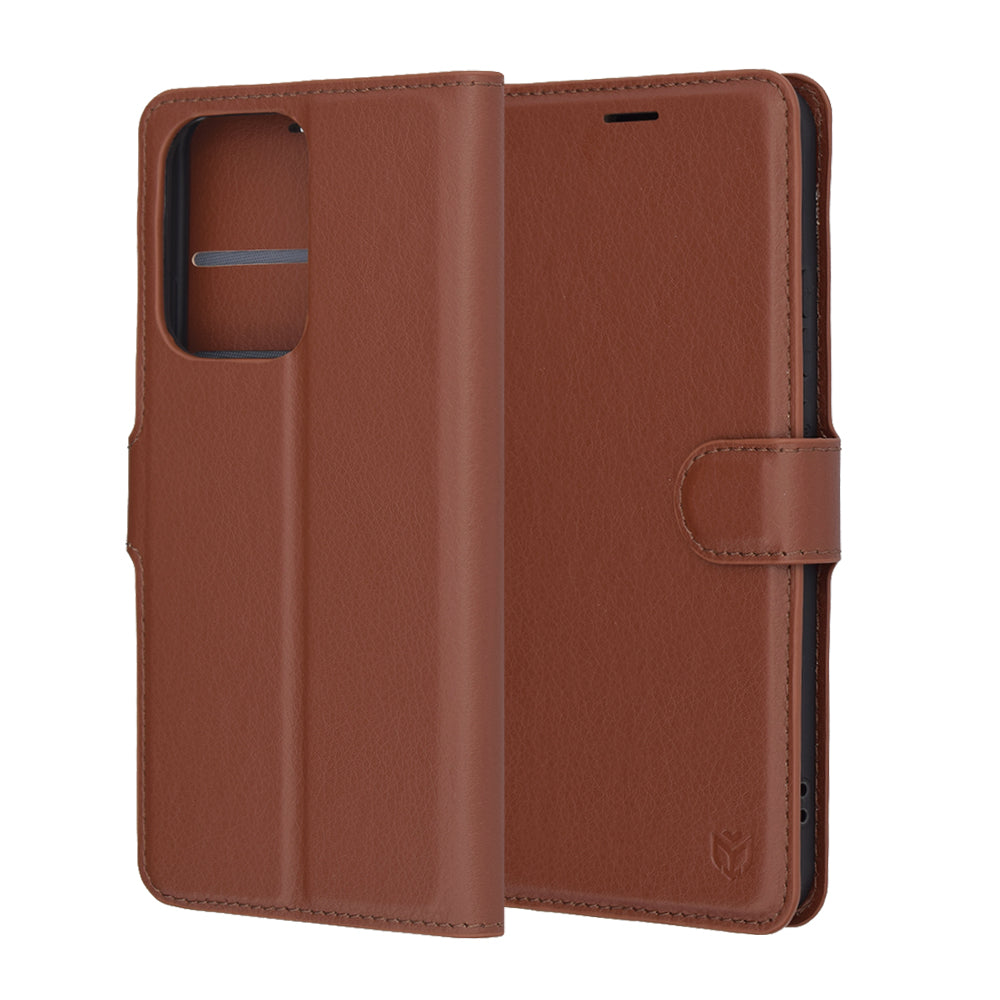 Θήκη για Oppo Reno13 Pro, Techsuit, Leather Folio, Καφέ