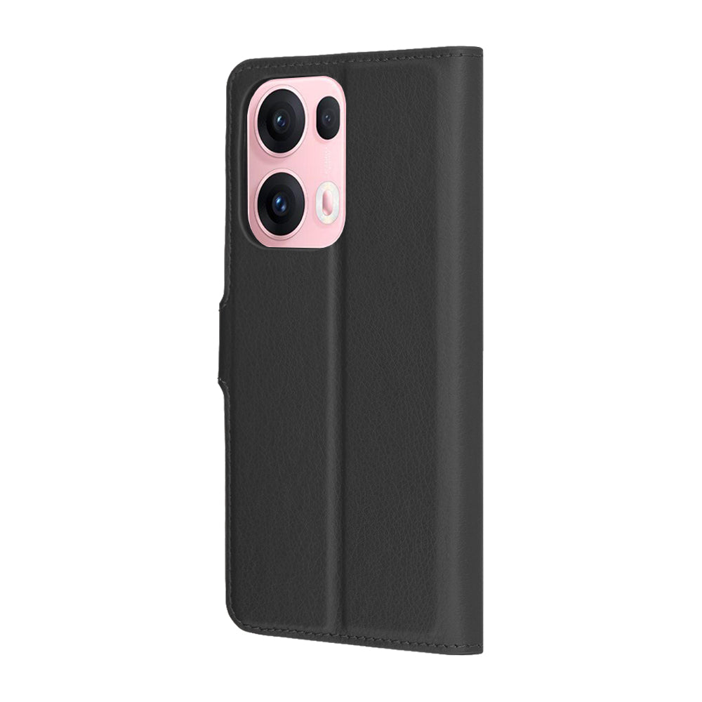 Θήκη για Oppo Reno13 Pro, Techsuit, Leather Folio, Μαύρη