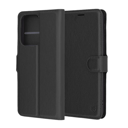 Θήκη για Oppo Reno13 Pro, Techsuit, Leather Folio, Μαύρη